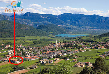 Vista su Caldaro al lago